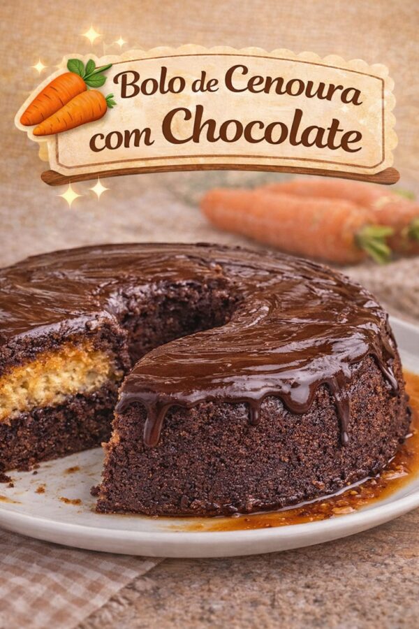 Bolo de Cenoura com Chocolate